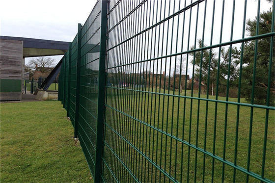 Hot Sales Twin Wire Mesh Fence Panel For Garden Fence  With Peach Post