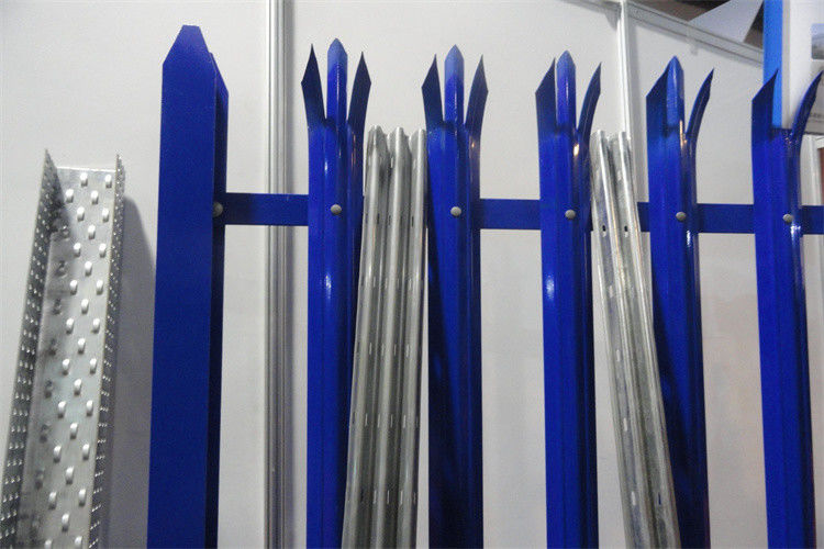 High Strength Palisade Fence Powder Coated Industrial Euro Style Fence Panel Anti Rust Palisades Fence For Sale